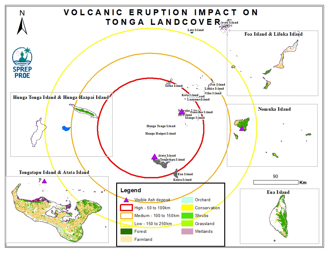 Spatial Data - Hunga Tonga Hunga Ha'apai Volcanic Eruption  Tonga Environment Data Portal